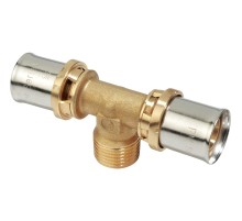 Тройник-пресс Giacomini латунь НР 20х1/2", RM153Y037
