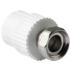 Муфта TEBO сер. PP-R с накидной гайкой 20x1/2" (50/300), арт. 031021701