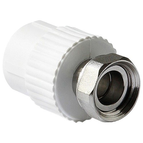 Муфта TEBO сер. PP-R с накидной гайкой 20x1/2" (50/300), арт. 031021701