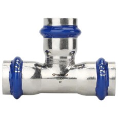Тройник VARMEGA раструбный Inox Press 28x28x28
