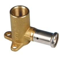 Водорозетка HENCO ВР латунь пресс, 20x1/2" (52 мм)