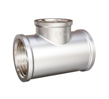 Тройник латунный LD LD Pride DN32 (1 1/4") ВР/ВР/ВР латунь никель с би