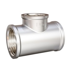 Тройник латунный LD LD Pride DN32 (1 1/4") ВР/ВР/ВР латунь никель с би