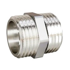 Ниппель латунный LD LD Pride DN40 (1 1/2") НР/НР латунь никель с бирко