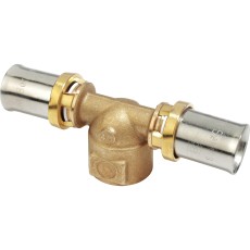 Тройник-пресс Giacomini латунь ВР 16х1/2", RM154Y033