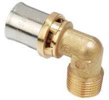 Угольник-пресс Giacomini латунь НР 26x3/4", RM127Y049
