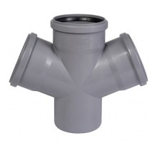 Крестовина Ostendorf 50/50/50x67гр. HTDA Внутр.кан. PPS серый