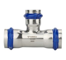 Тройник VARMEGA раструбный Inox Press переходной 28x15x28