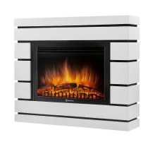 Каминокомплект: Очаг Electrolux EFP/P-2520LS N, портал Moderno 25 шпон белый дуб