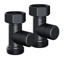 Набор нижнего подключения Royal Thermo Design прямой раздельный 3/4х3/4ЕК (черный)
