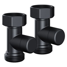 Набор нижнего подключения Royal Thermo Design прямой раздельный 3/4х3/4ЕК (черный)