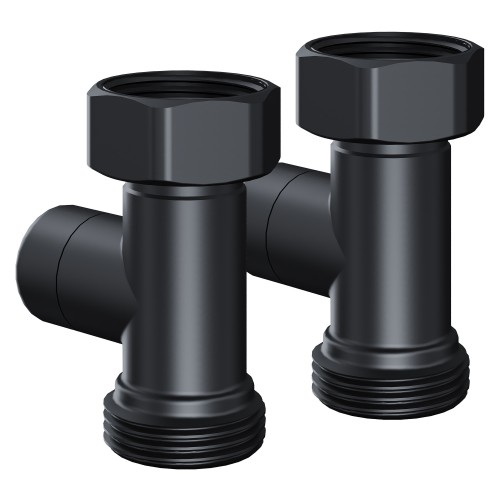 Набор нижнего подключения Royal Thermo Design прямой раздельный 3/4х3/4ЕК (черный)