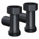 Набор нижнего подключения Royal Thermo Design прямой раздельный 3/4х3/4ЕК (черный)