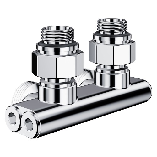 Узел нижнего подключения перекрестный Royal Thermo Design угловой 1/2"х3/4" EK (хром)