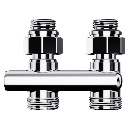 Узел нижнего подключения перекрестный Royal Thermo Design прямой 1/2"х3/4" EK (хром)