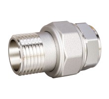 Сгон разъемный (американка) LD Pride DN20 (3/4") ВР/НР латунь никель в упаковке