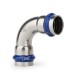 Угольник VARMEGA 90гр. двухраструбный Inox Press 28x28