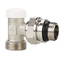 Клапан радиаторный VARMEGA 1/2" x 3/4"EK запорный, угловой с самоуплотняющимся полусгоном VM10212