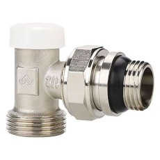 Клапан радиаторный VARMEGA 1/2" x 3/4"EK запорный, угловой с самоуплотняющимся полусгоном VM10212