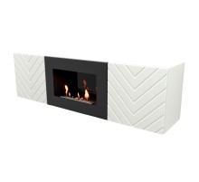 Тумба с биокамином Firelight BFP/P-1400V белая