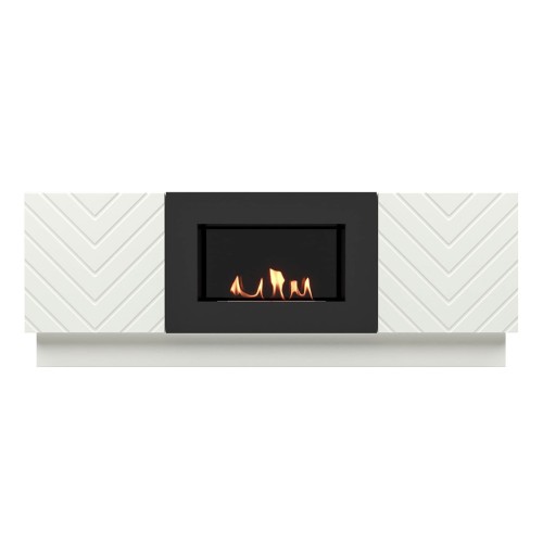 Тумба с биокамином Firelight BFP/P-1400V белая