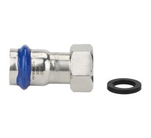 Муфта VARMEGA раструбная Inox Press с накидной гайкой 15x3/4"
