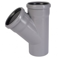Тройник Ostendorf 32/32x45гр. HTEA Внутр.кан. PPS белый