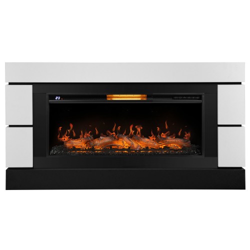 Каминокомплект: Очаг Royal Thermo Aurora RTFP/P-AR40LS, портал Moderno 42/40/36, белый, р/в