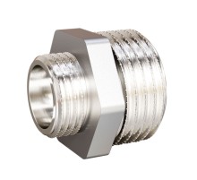 Ниппель латунный LD LD Pride DN50х40 (2"НР х 1 1/2"НР) лат никел бирк