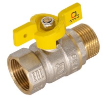 Кран шар. для газа 1/2" г/ш бабочка CTM ГАЗ CGFMB012