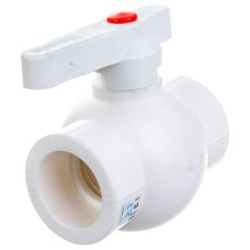 Кран Lammin шаровый PPR 50 10/2, белый