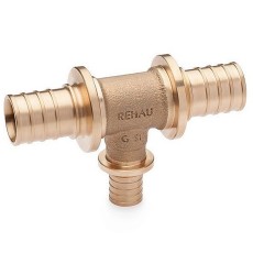 Тройник REHAU с уменьшенным боковым проходом 32-25-32 PLATINUM RX, бронза