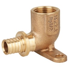 Угольник Gappo настенный с внутренней резьбой бронзовый 25-Rp 3/4"