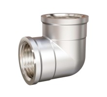 Угольник латунный LD Pride DN40 (1 1/2") ВР/ВР латунь никель с биркой