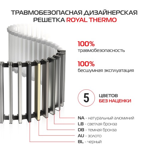 Конвектор внутрипольный Royal Thermo ATRIUM TURBO-190/400/2000-DG-U-LB