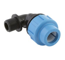 Отвод Джилекс ПНД с наружной резьбой 20х1/2" (30 шт. в уп.)