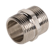 Ниппель прямой LD DN20 нр-нр, латунь никелированная