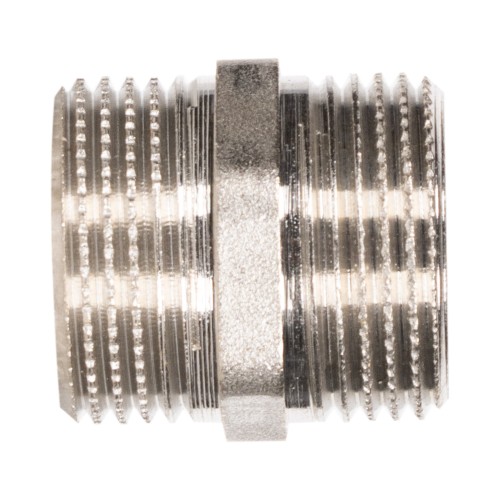 Ниппель прямой LD DN20 нр-нр, латунь никелированная