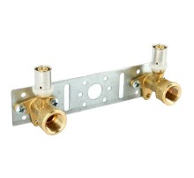 Водорозетка Uni-Fitt пресс-В 16x1/2" двойная на планке