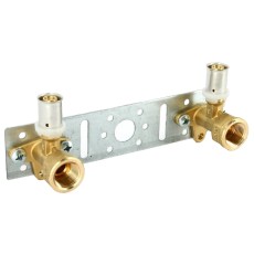 Водорозетка Uni-Fitt пресс-В 16x1/2" двойная на планке