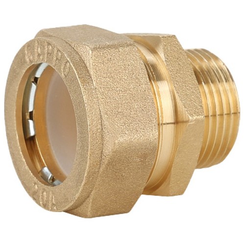 Муфта Gappo обжимная прямая с наружной резьбой 15 х 3/4"