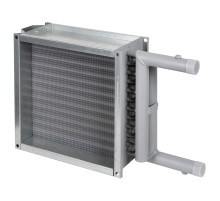 Нагреватель водяной SHUFT WHC 200*200-3 в комплекте адаптер переход с 200х200 на D-200 мм