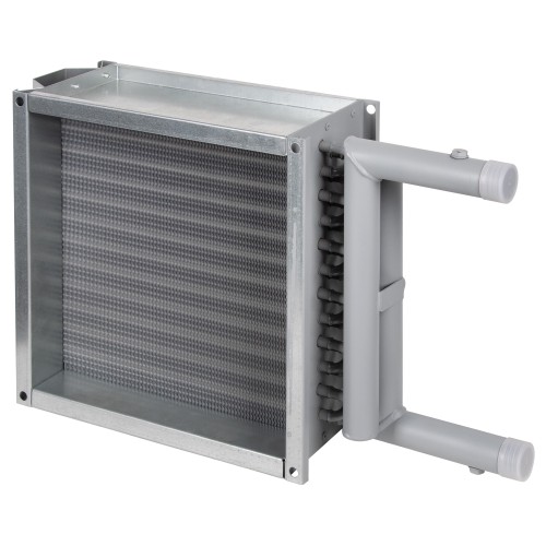 Нагреватель водяной SHUFT WHC 200*200-3 в комплекте адаптер переход с 200х200 на D-200 мм