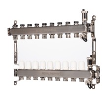 Коллектор Royal Thermo нерж. в сборе универсальный 1" ВР-3/4" НР с автомат. воздухоотвод-ми 9 вых.