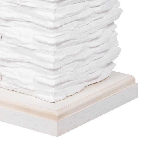 Портал Firelight Porto 25 камень белый, шпон беленый дуб