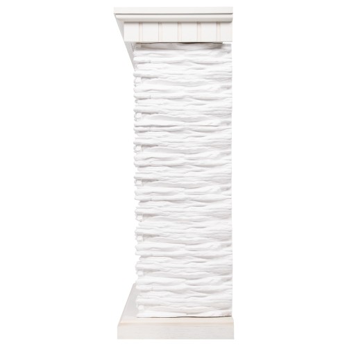 Портал Firelight Porto 25 камень белый, шпон беленый дуб