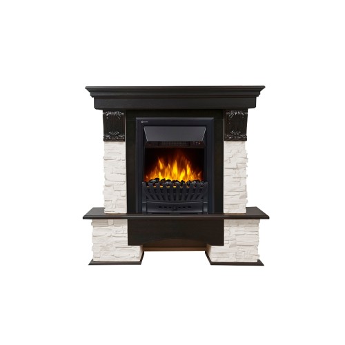 Портал Firelight Pietra Classic камень сланец натуральный, шпон темный дуб