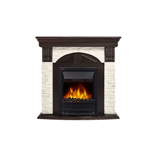 Портал Firelight Torre Classic камень белый, шпон венге