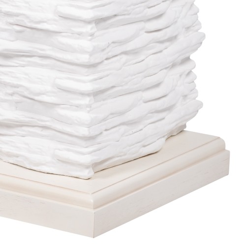 Портал Firelight Porto 30 камень белый, шпон беленый дуб