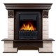 Портал Firelight Forte Classic камень белый, шпон темный дуб